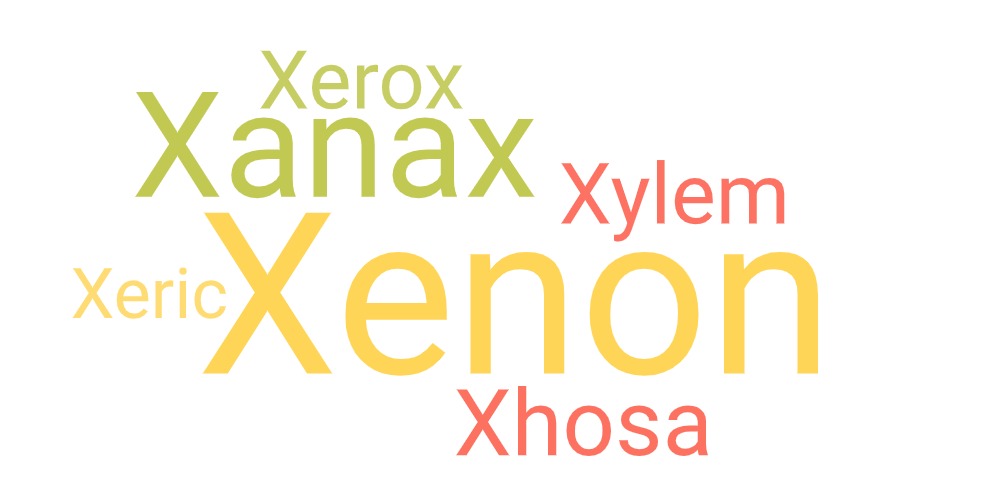 most common 5 letter words starting with x