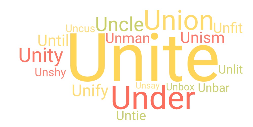 most common 5 letter words starting with un